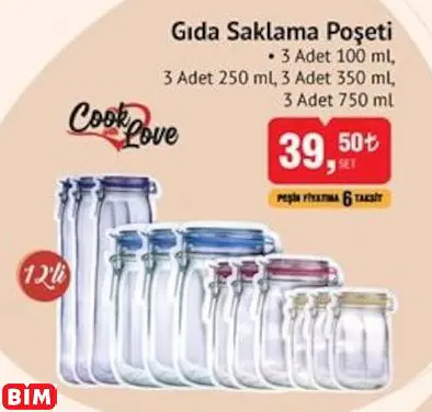 COOK LOVE GIDA SAKLAMA POŞETİ COOK LOVE GIDA SAKLAMA POŞETİ